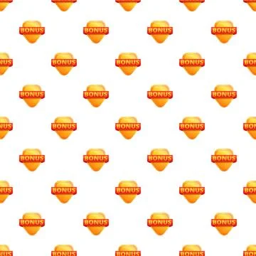 Bonus badge seamless pattern creating a marketing background Stockillustratie