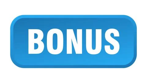 Bonus button. bonus square 3d push button Stock Illustration