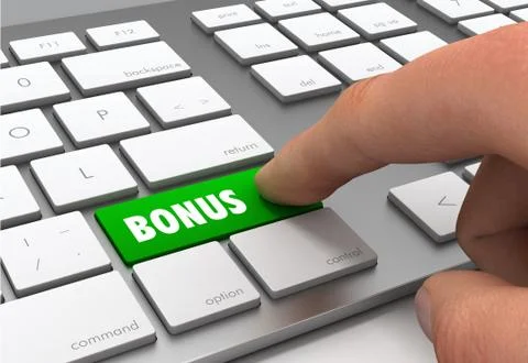 Bonus button concept 3d illustration Stock Illustration