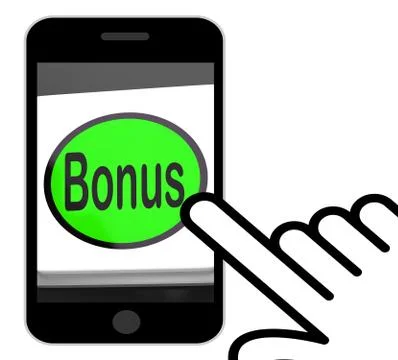 Bonus button displays extra gift or gratuity online Illustrazione stock