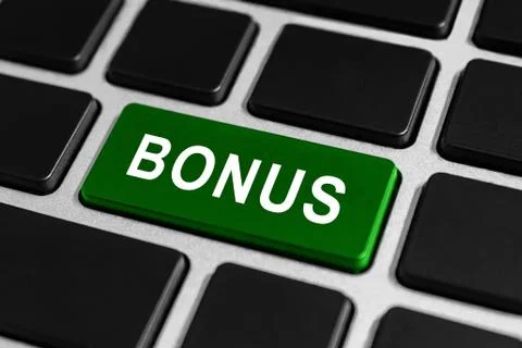 Bonus button on keyboard Stock Photos