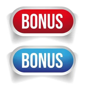 Bonus button set vector Stock Illustration