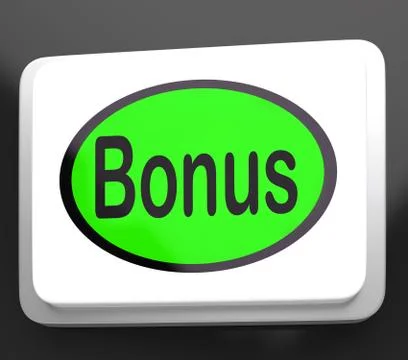 Bonus button shows extra gift or gratuity online 스톡 일러스트