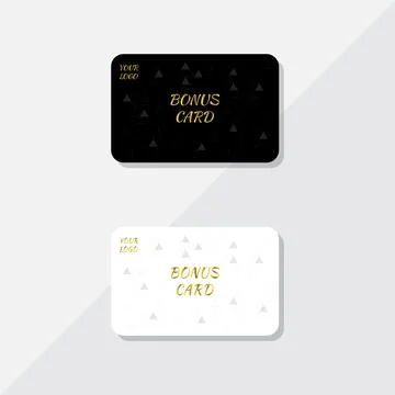 Bonus card with triangles in the background. Formal dark and light template u Stock Illustration