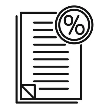 Bonus documents icon, outline style Stock Illustration