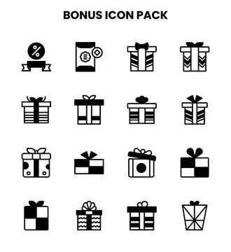 Bonus DuoTone Vector Icons Pack Stock Illustration