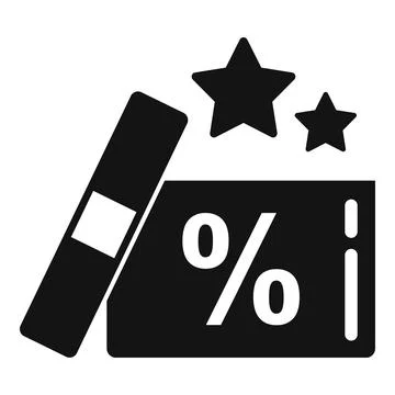 Bonus gift box icon, simple style 스톡 일러스트