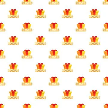 Bonus gift box seamless pattern for promotions Illustrazione stock