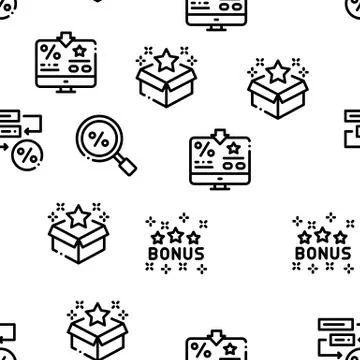 Bonus Hunting Seamless Pattern Vector Stock Illustration