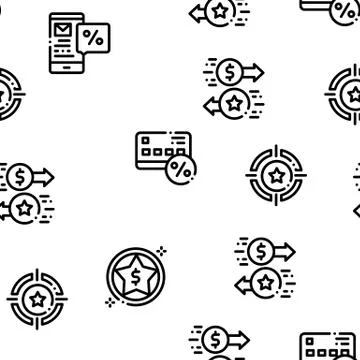 Bonus Hunting Seamless Pattern Vector Illustrazione stock