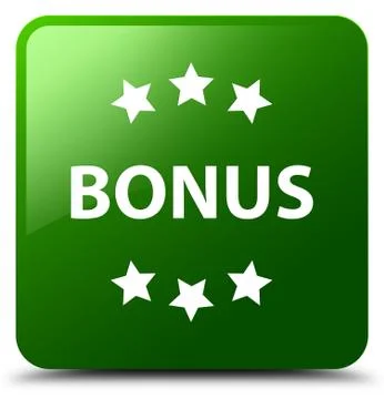 Bonus icon green square button 스톡 일러스트