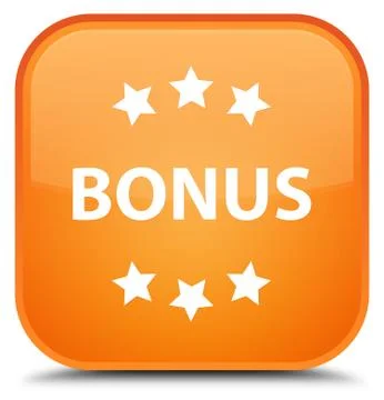 Bonus icon special orange square button Illustrazione stock