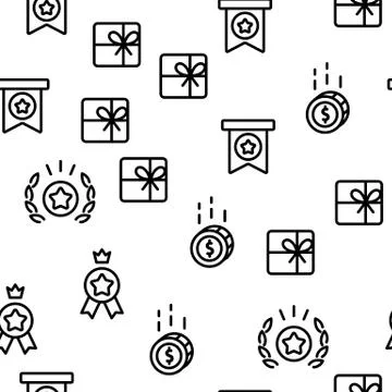 Bonus Loyalty Vector Seamless Pattern Illustrazione stock