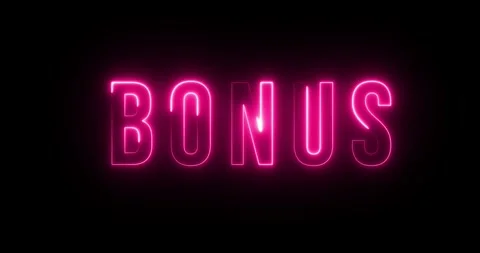 Bonus neon text animation Stock Footage 287401121