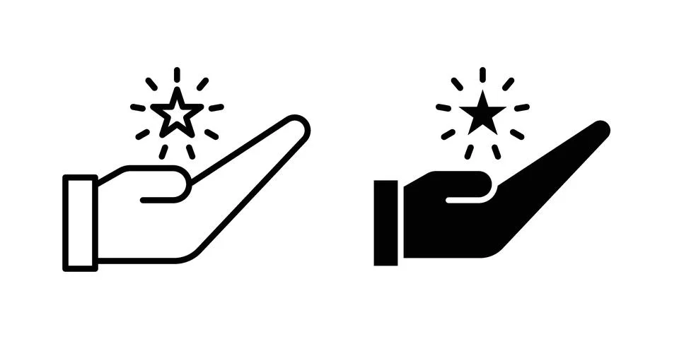 Bonus points icon silhouette vector set. thin line pack Stock Illustration