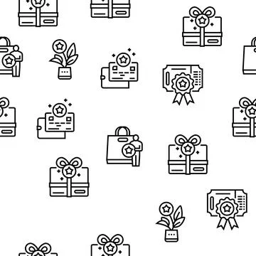 Bonus Present Of Sales Vector Seamless Pattern Stock Illustration