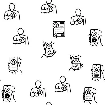 Bonus Present Of Sales Vector Seamless Pattern Illustrazione stock