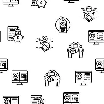 Bonus Present Of Sales Vector Seamless Pattern Stock Illustration