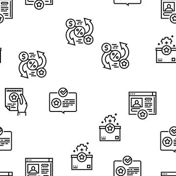 Bonus Present Of Sales Vector Seamless Pattern 스톡 일러스트