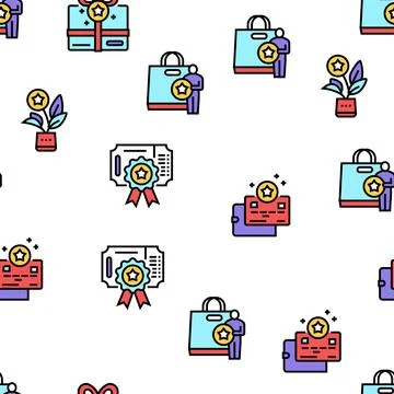 Bonus Present Of Sales Vector Seamless Pattern Stock Illustration