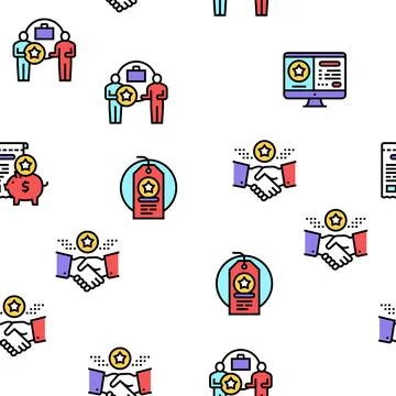 Bonus Present Of Sales Vector Seamless Pattern 스톡 일러스트