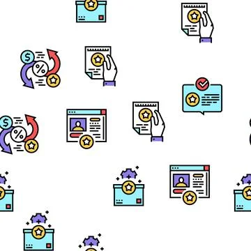 Bonus Present Of Sales Vector Seamless Pattern 스톡 일러스트