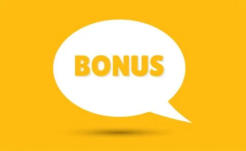 Bonus speech bubble vector illustration. Communication speech bubble with b.. Stock Illustration