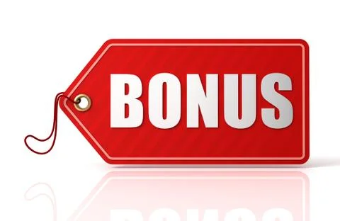 Bonus tag isolated Stock Illustration