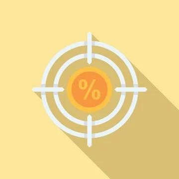 Bonus target icon, flat style Stock Illustration