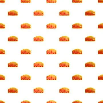 Bonus text repeating pattern promoting reward or promotion Illustrazione stock