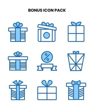 Bonus Two Colour Icons Pack Stock Illustration