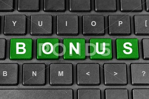 Bonus word on keyboard Stock Photos