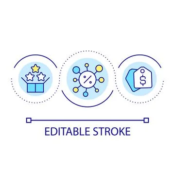 Bonuses system loop concept icon Stock Illustration