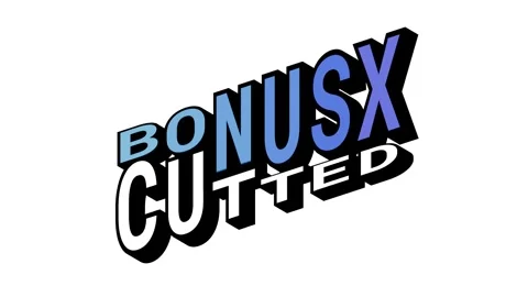 BONUSX vs CUTTED, 3D Text Animation in Isometric View with Opposite Word Motion Stock Footage 314263292