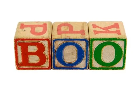 Boo antique blocks Stock Photos