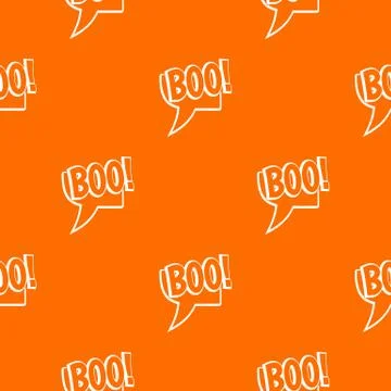 BOO, comic text speech bubble pattern seamless Stock Illustration