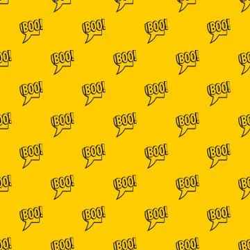 BOO, comic text speech bubble pattern Stock Illustration