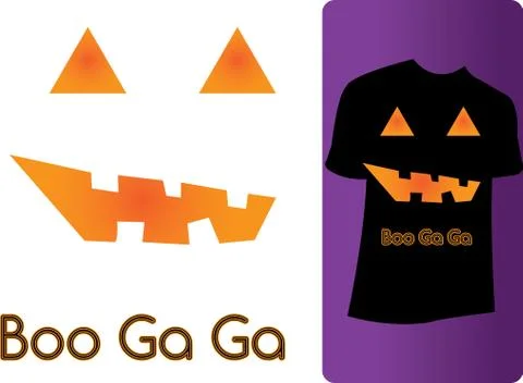 Boo ga ga Illustrazione stock