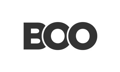 BOO logo design template with strong and modern bold text. Initial based ve.. Stock Illustration