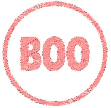 Boo Rubber Stamp Illustrazione stock