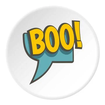 BOO, speech bubble icon circle 스톡 일러스트