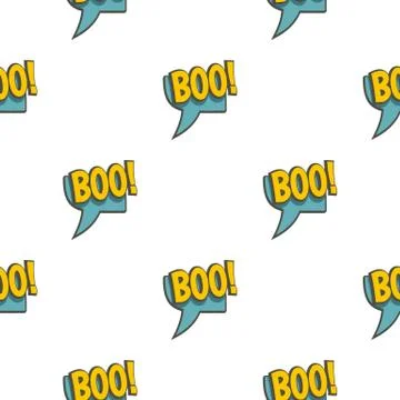 BOO, speech bubble pattern seamless Stock Illustration