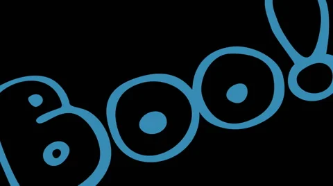Boo - unexpected 2d text animation Stock Footage 42553674