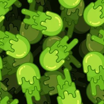 Booger seamless pattern 3d. Snivel ornament. Snot background. Green slime w.. Stock Illustration