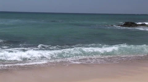 Boogie Board Surfer Walking On Beach Stock Footage 1009054