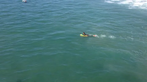Boogie Boarder in the Ocean Video stock 36360060