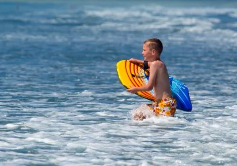 Boogie boarding Stock-Fotos