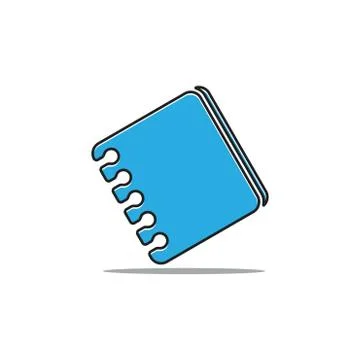 Book 3d shadow icon vector Stock Illustration
