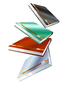 Book 3d vector illustration isolated on white Stock Illustration