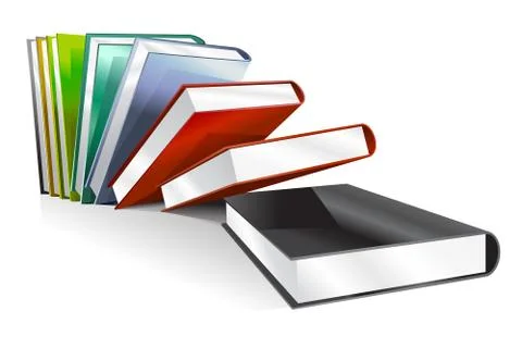 Book 3d vector illustration isolated on white 스톡 일러스트